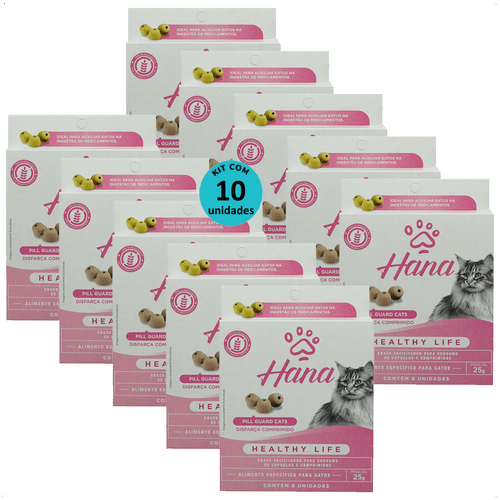 SNACK HANA HEALTHY LIFE PILL GUARD DISFARÇA COMPRIMIDOS 25G PARA GATOS KIT COM 10 SNACK HANA HEALTHY LIFE PILL GUARD DISFARÇA COMPRIMIDOS 25G PARA GATOS KIT COM 10